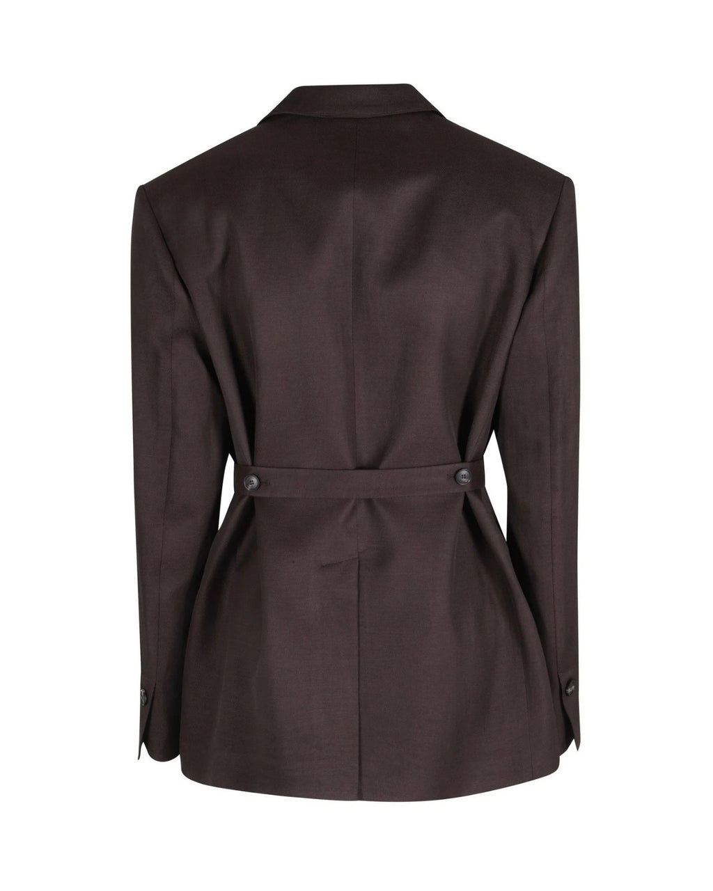 FROST BELTED BLAZER - COFFEE