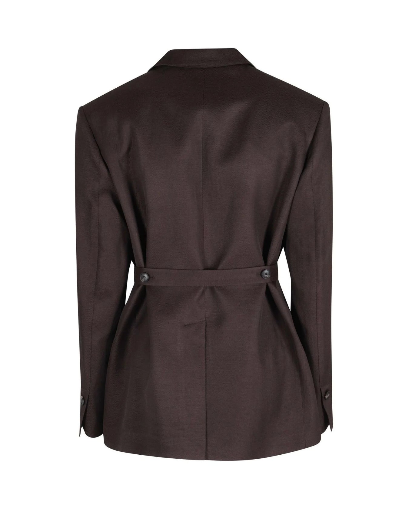 FROST BELTED BLAZER - COFFEE