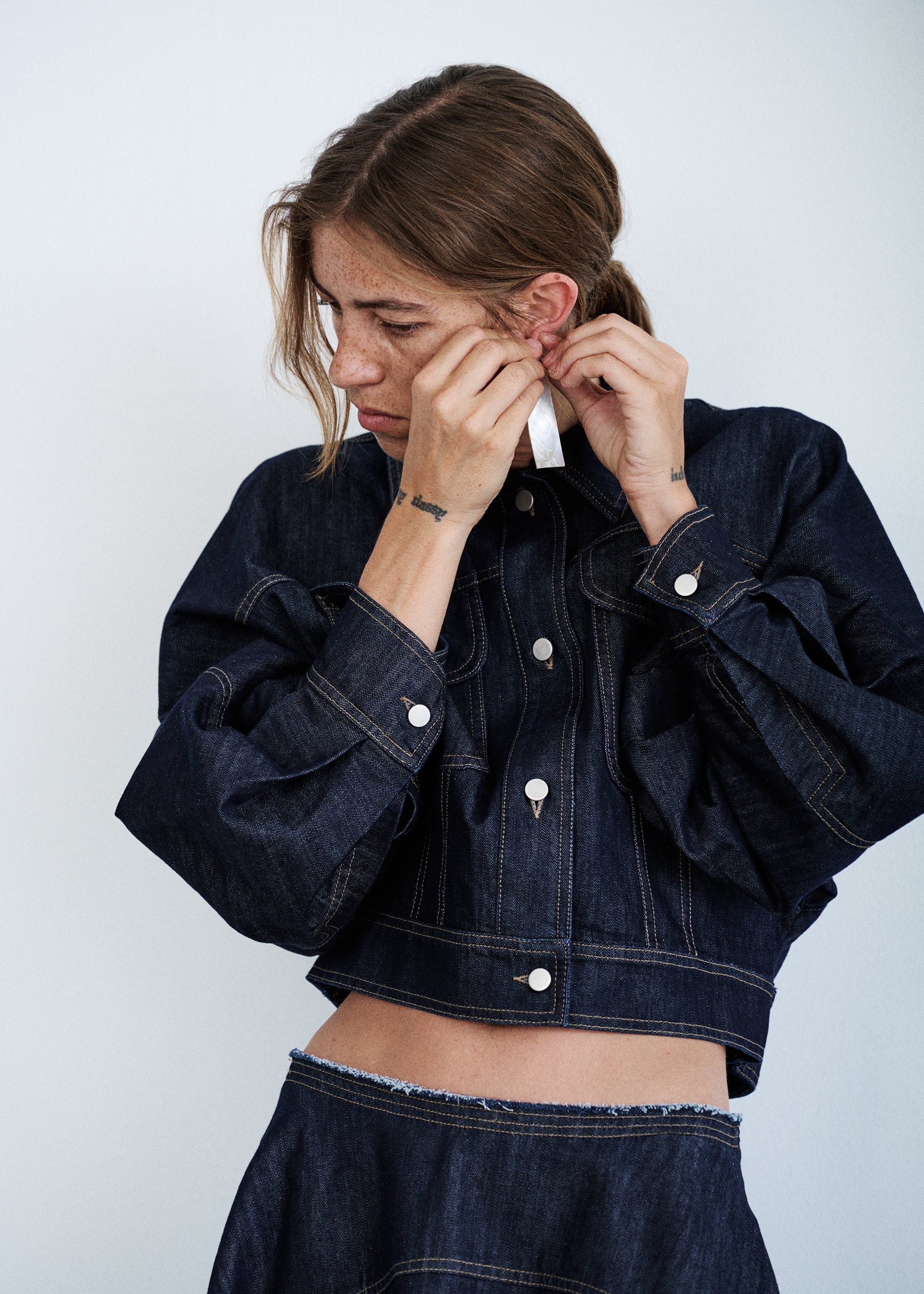 BIANCA DENIM JACKET - DARK BLUE