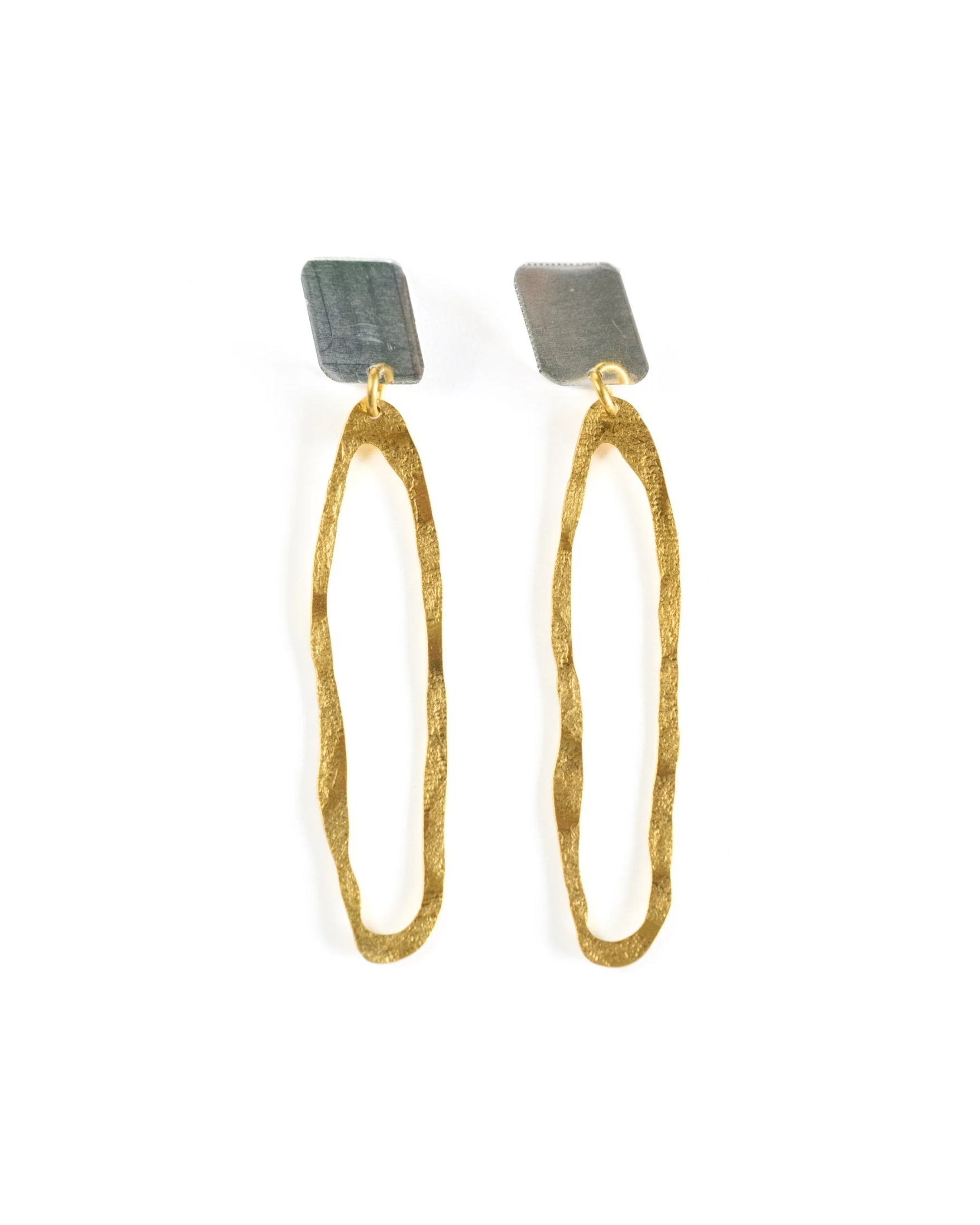 Bae Earrings - Brass & Silver