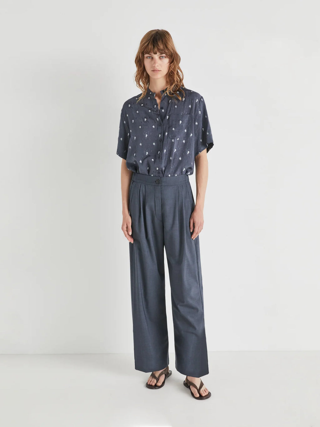 KERMES TROUSERS - NAVY