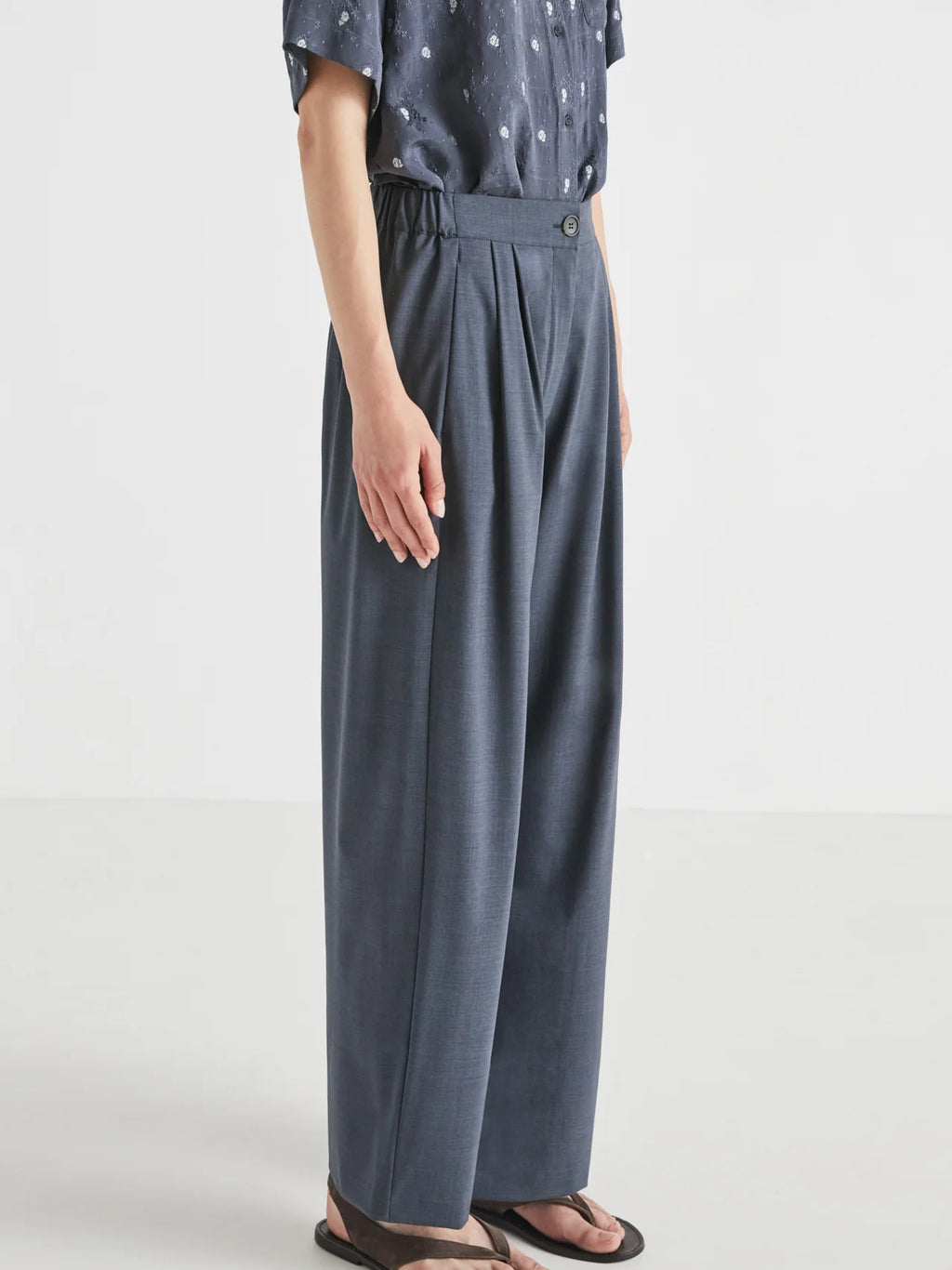 KERMES TROUSERS - NAVY