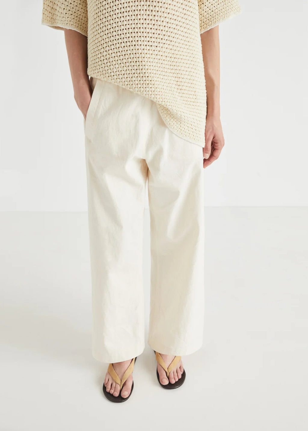 ABREGO TROUSERS - ECRU
