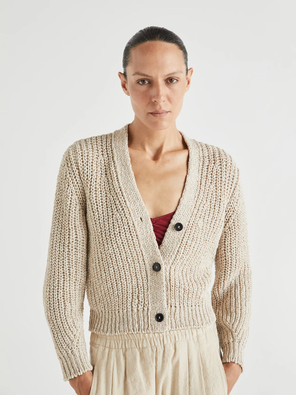 WIZZAR CARDIGAN - OAT