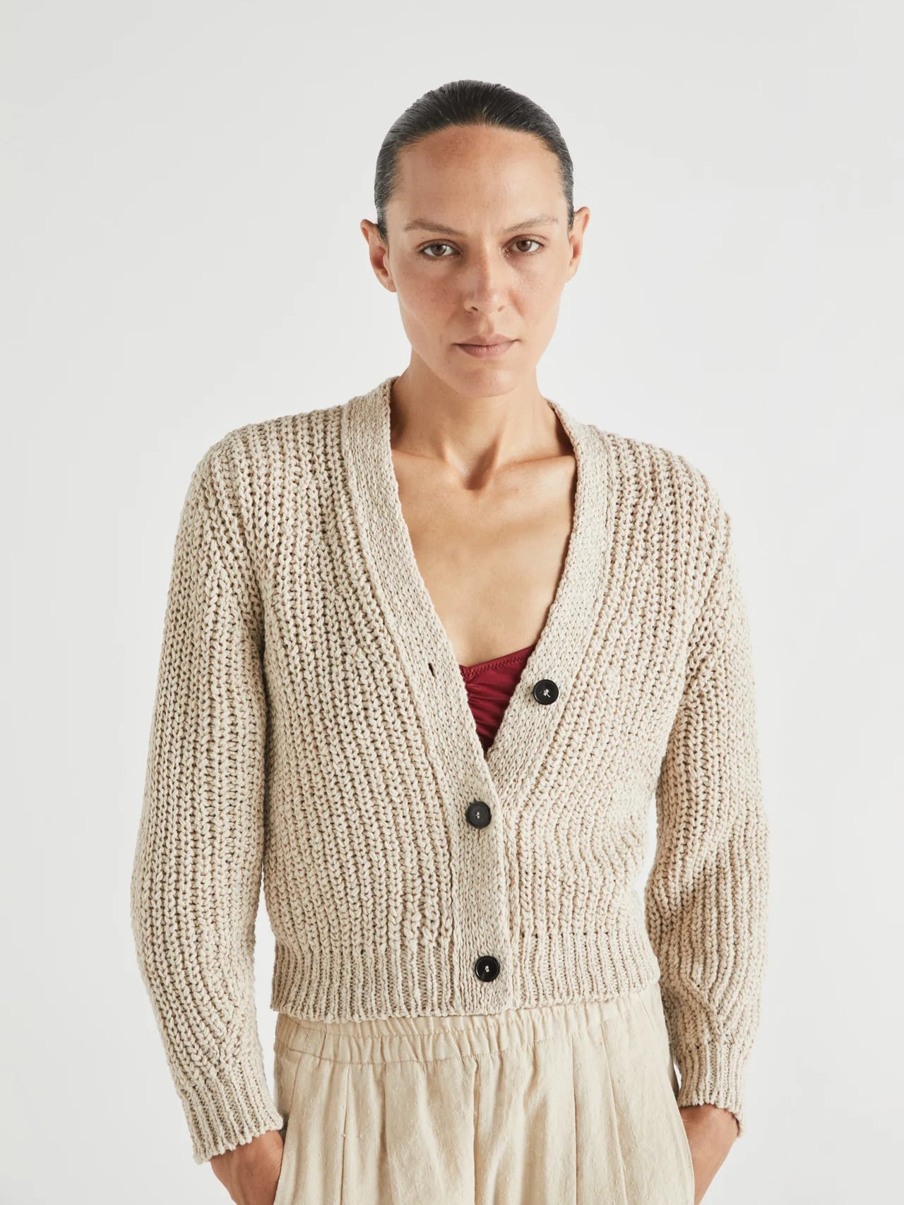 WIZZAR CARDIGAN - OAT