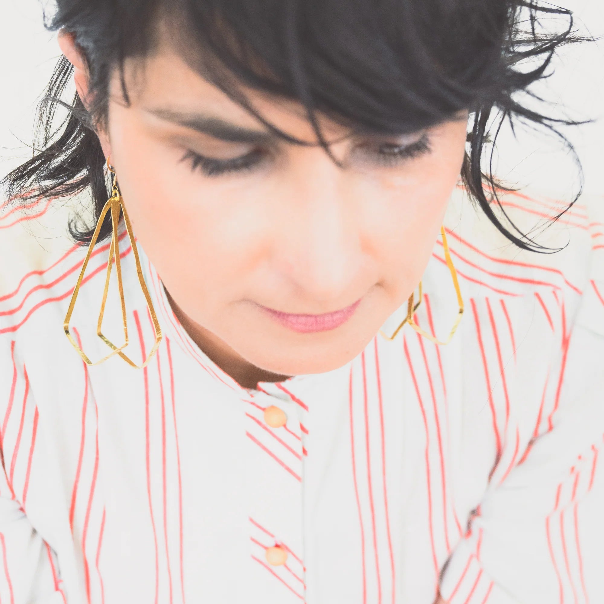 She Earrings - Brass