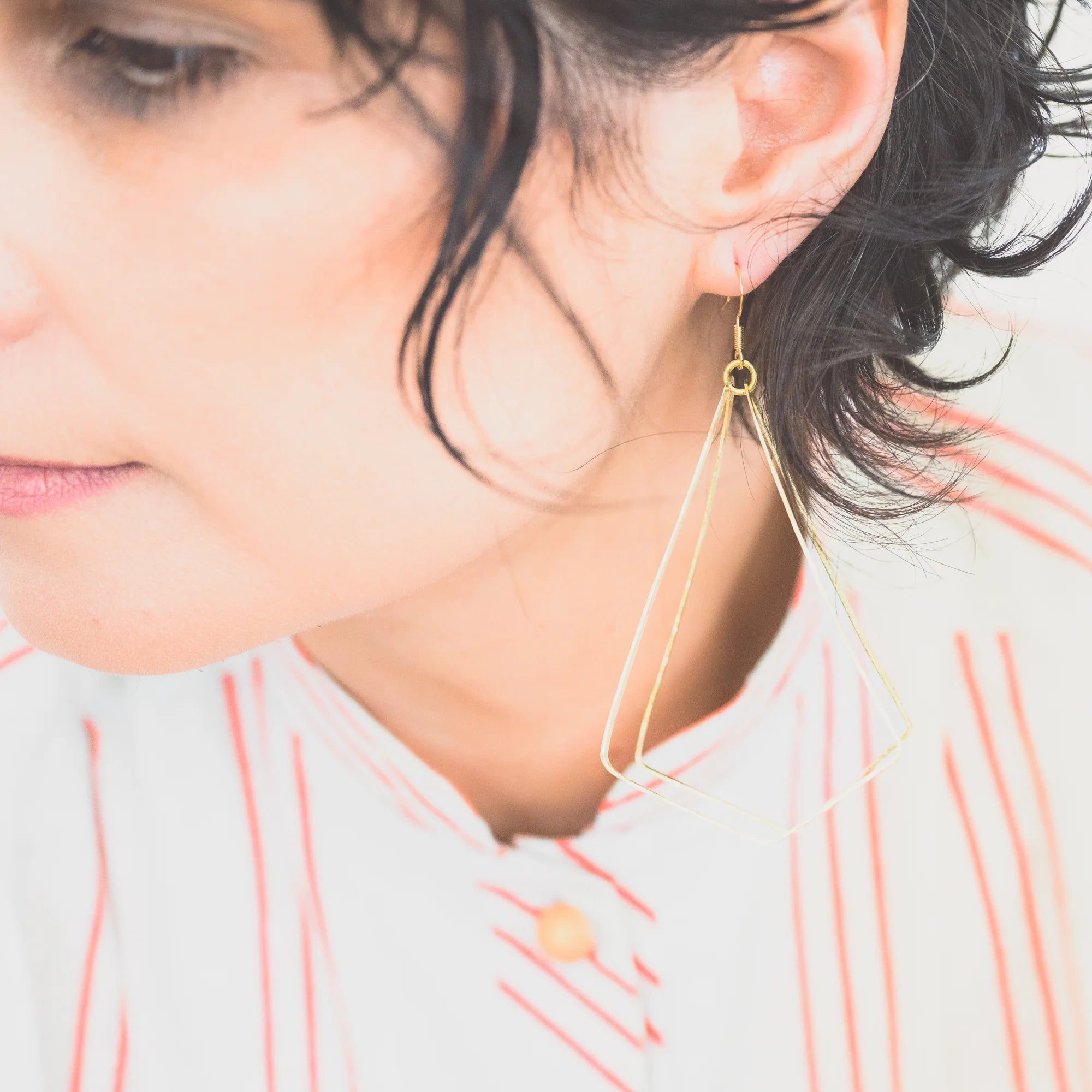 She Earrings - Brass