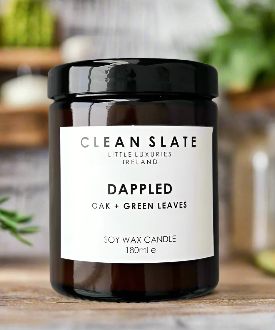 Dappled Oak + Green Leaves Candle