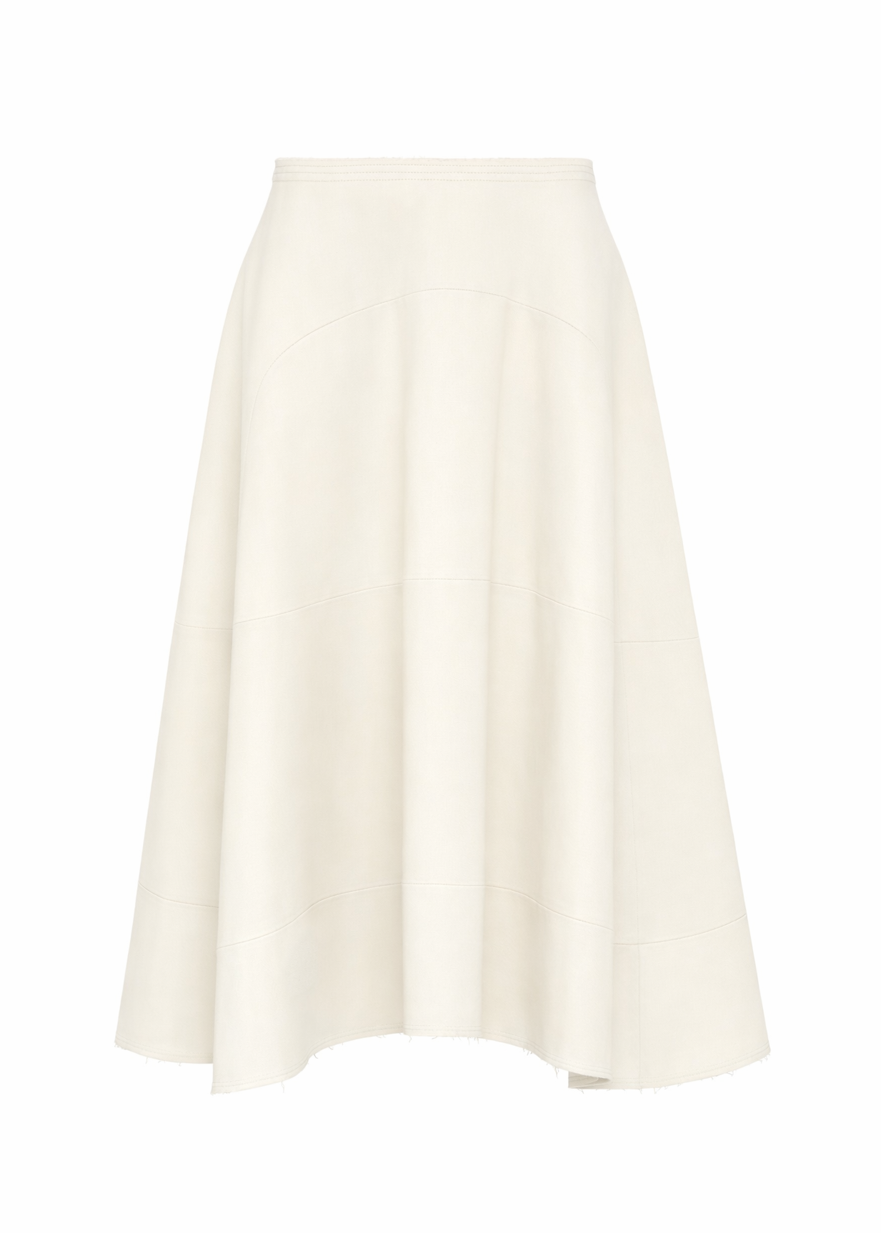 LIME DENIM SKIRT - CREAM