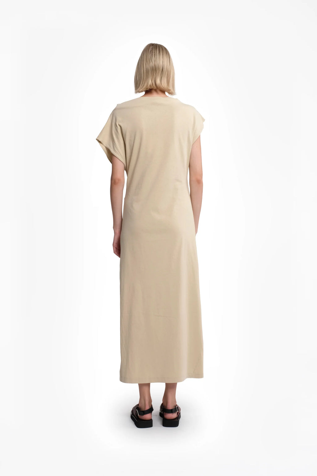 MAURITIUS ASYMMETRIC DRESS - SAND