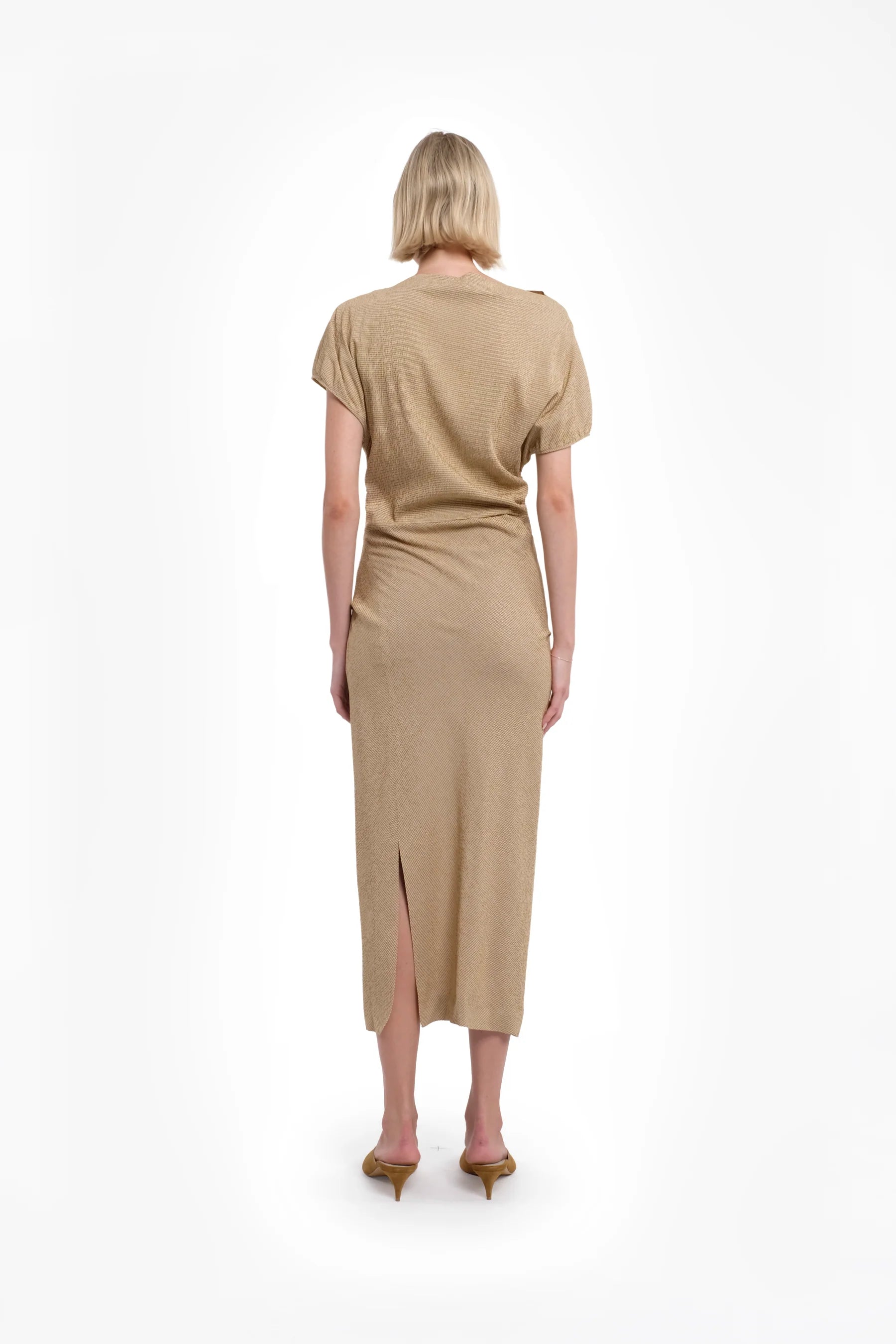 MURPHY SEESUCKER DRESS - SAND