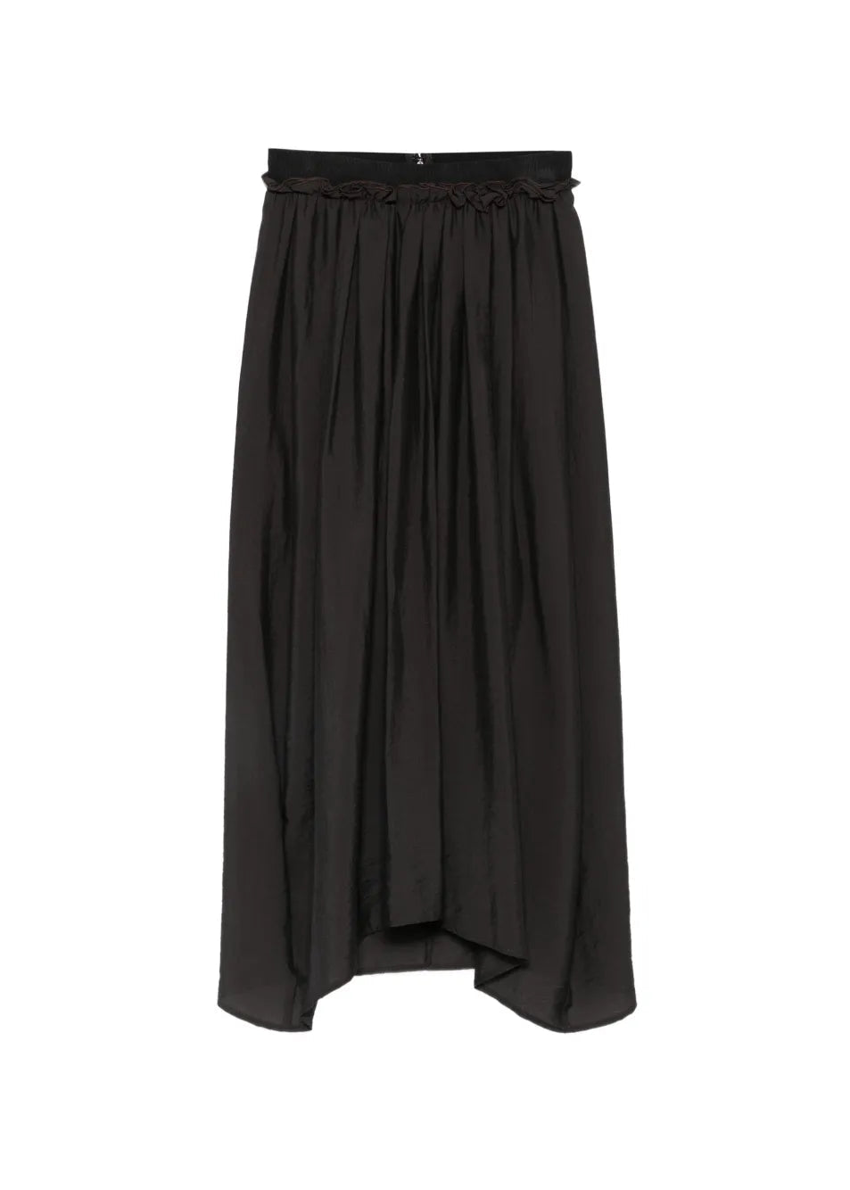 NIRVANA GATHERED SKIRT - COFFEE