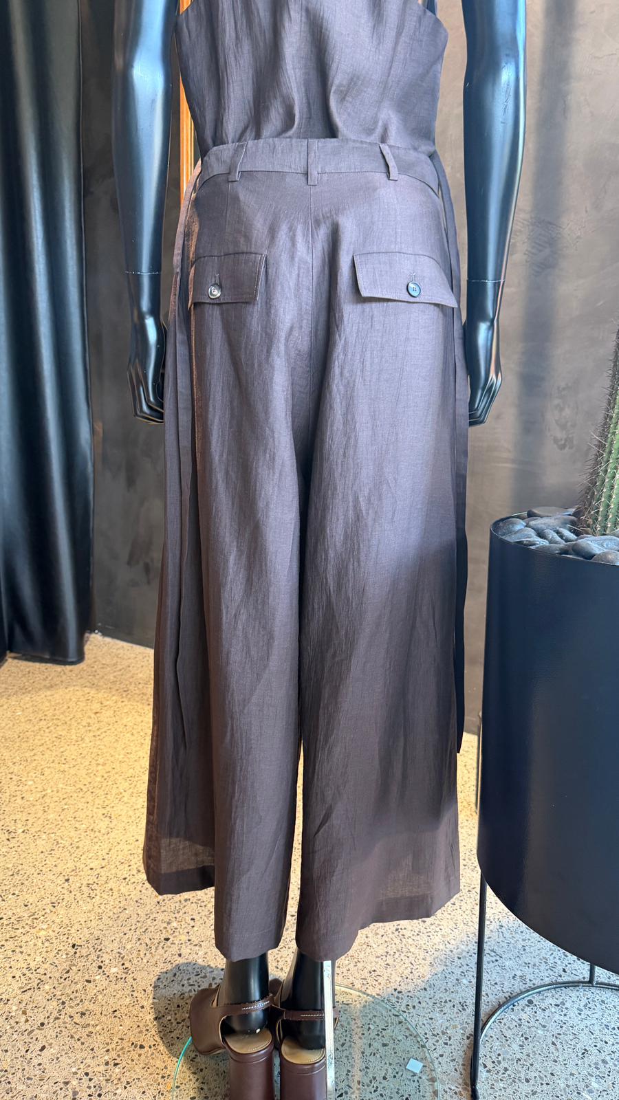 COOKIE CULOTTE PANTS - CHOCOLATE