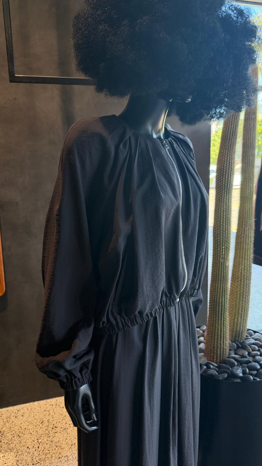 NUBE ZIP JACKET - COFFEE