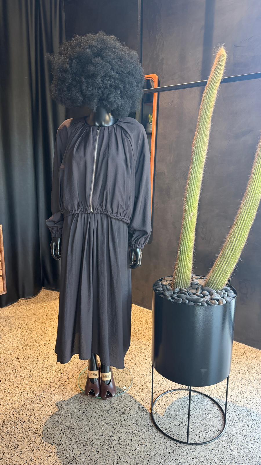 NUBE ZIP JACKET - COFFEE