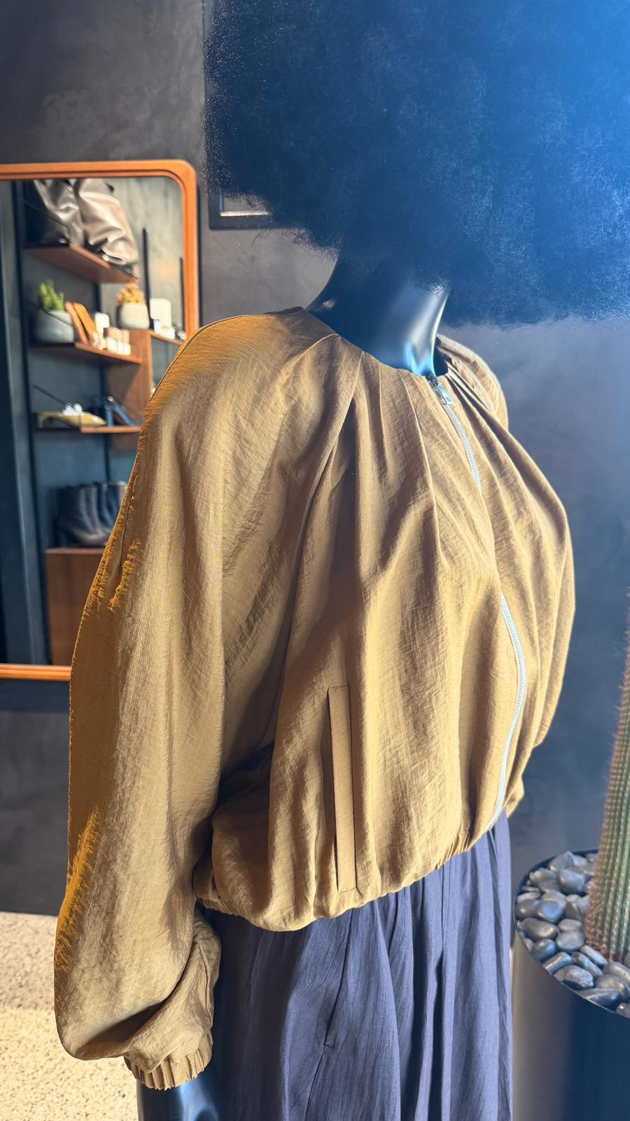 NUBE ZIP JACKET - AMBER