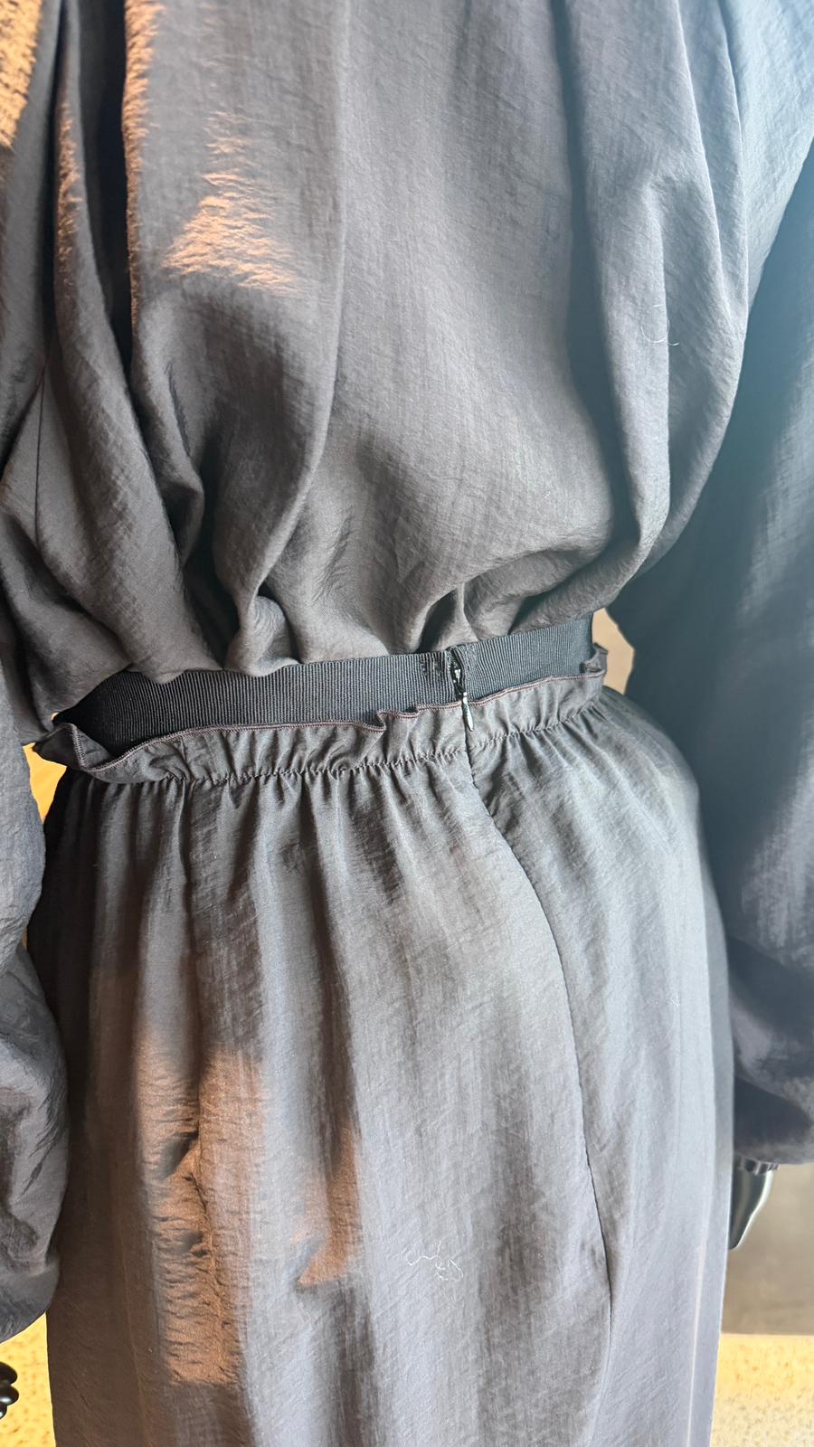 NIRVANA GATHERED SKIRT - COFFEE