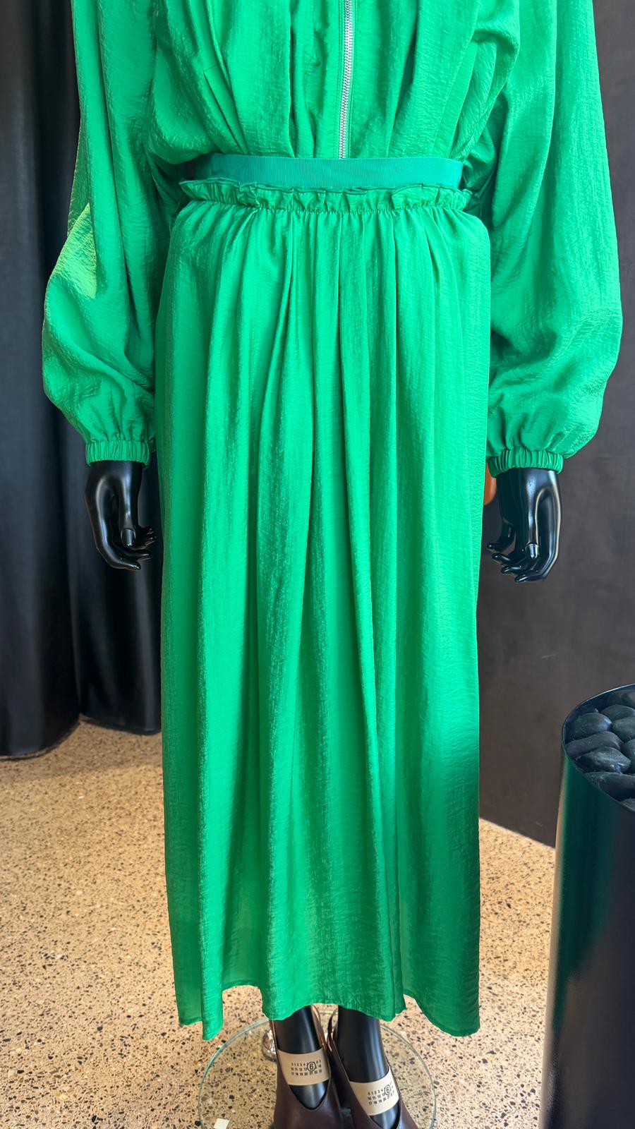 NIRVANA GATHERED SKIRT - APPLE