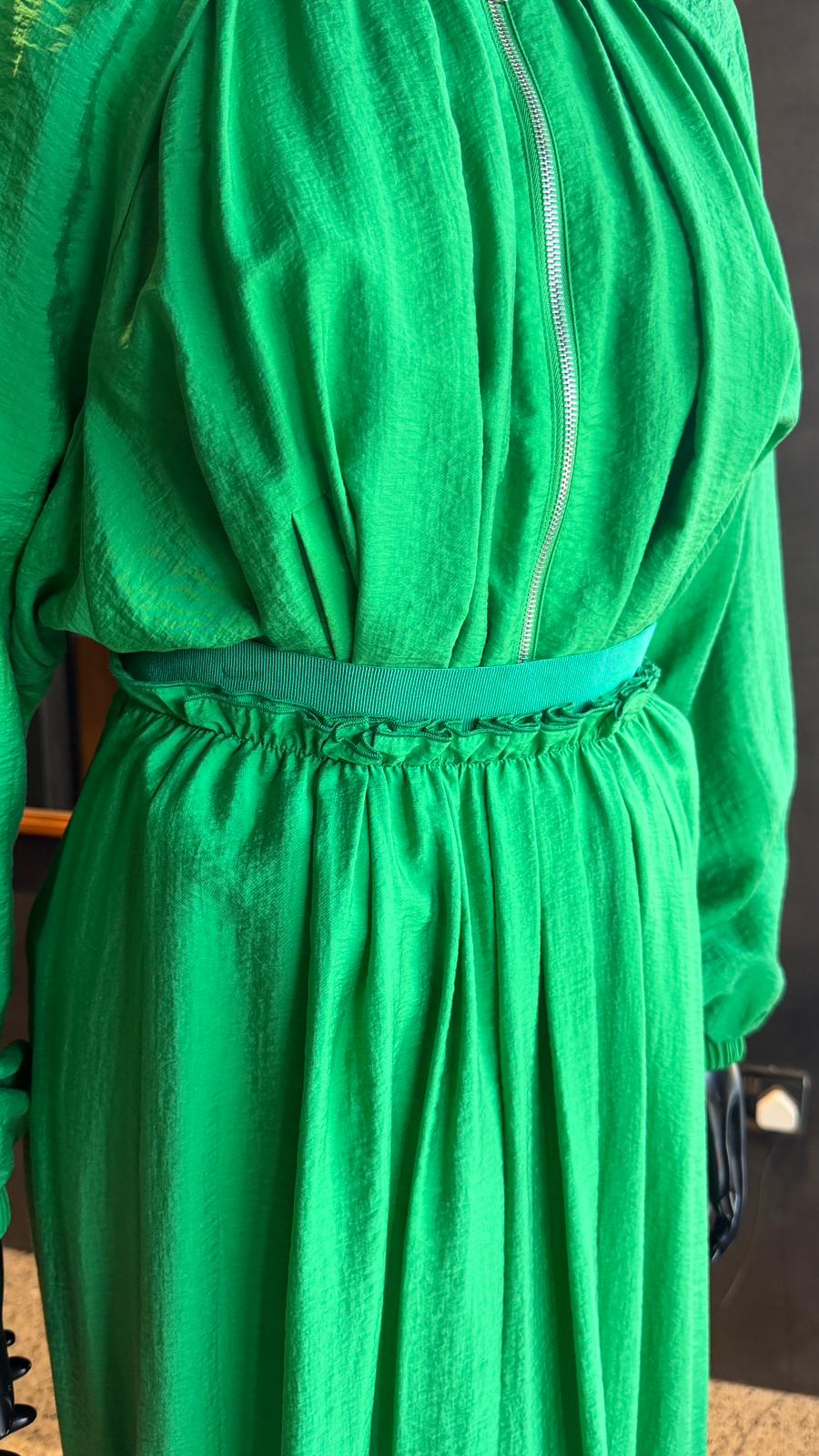 NIRVANA GATHERED SKIRT - APPLE