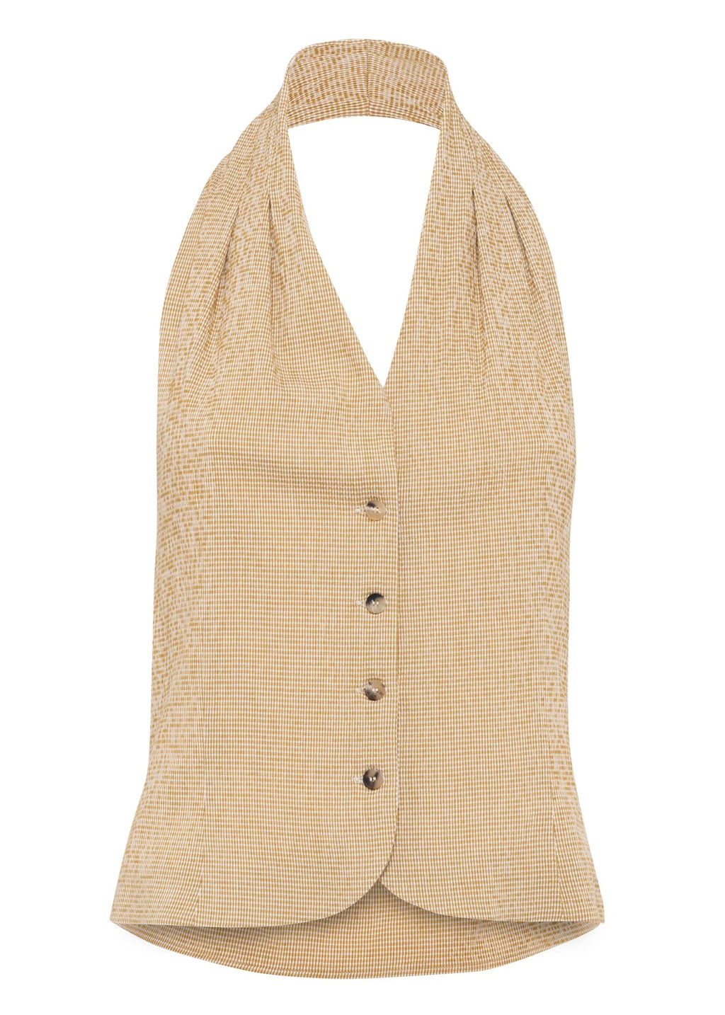 SEMOLA TOP - SEERSUCKER SAND